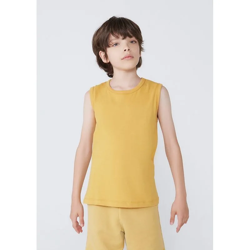 Regata Básica Infantil Menino Modelagem Tradicional - Amarelo 002