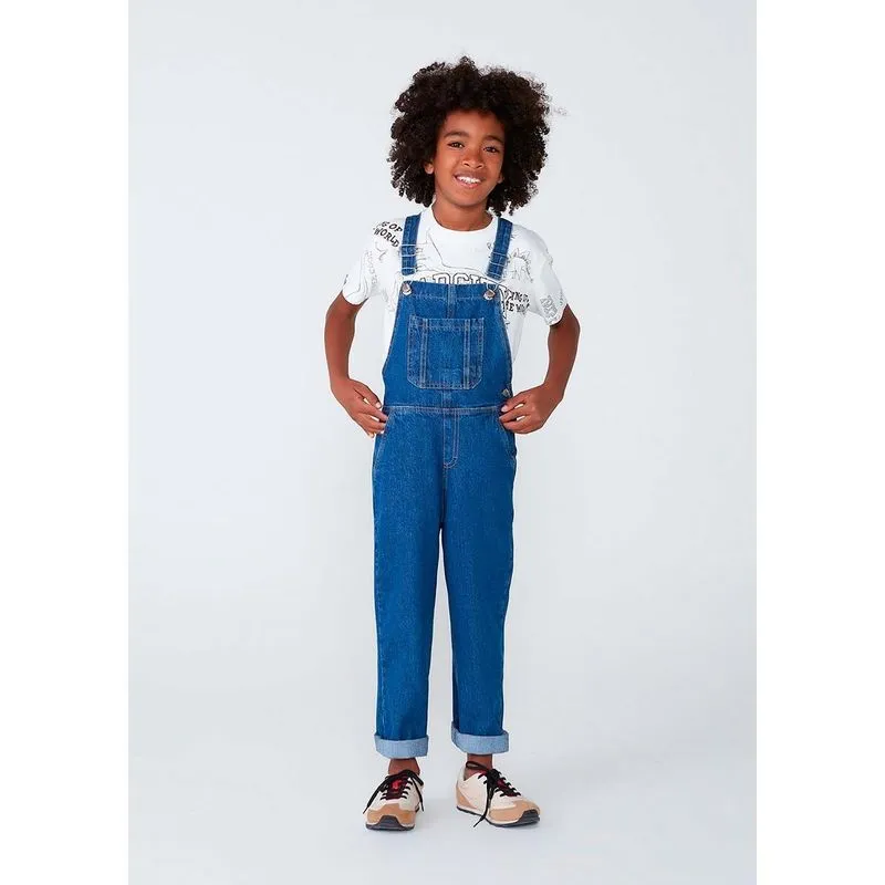 Jardineira Jeans Infantil Unissex