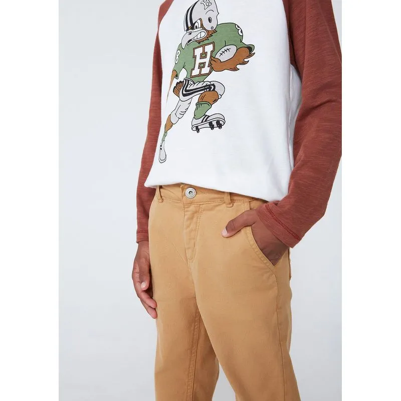 Calça Sarja Infantil Menino Com Elastano Hering Kids - Marrom 016
