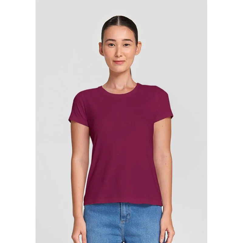 Camiseta Básica Feminina Slim World - Roxo XP