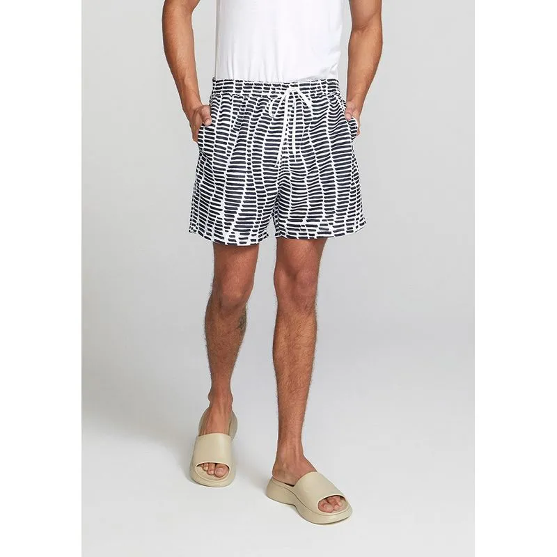 Shorts Praia Masculino Estampado - Off white XXG