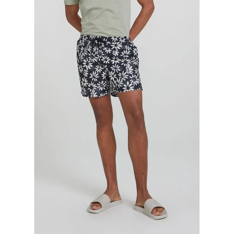 Shorts Praia Masculino Regular Estampado - Preto M
