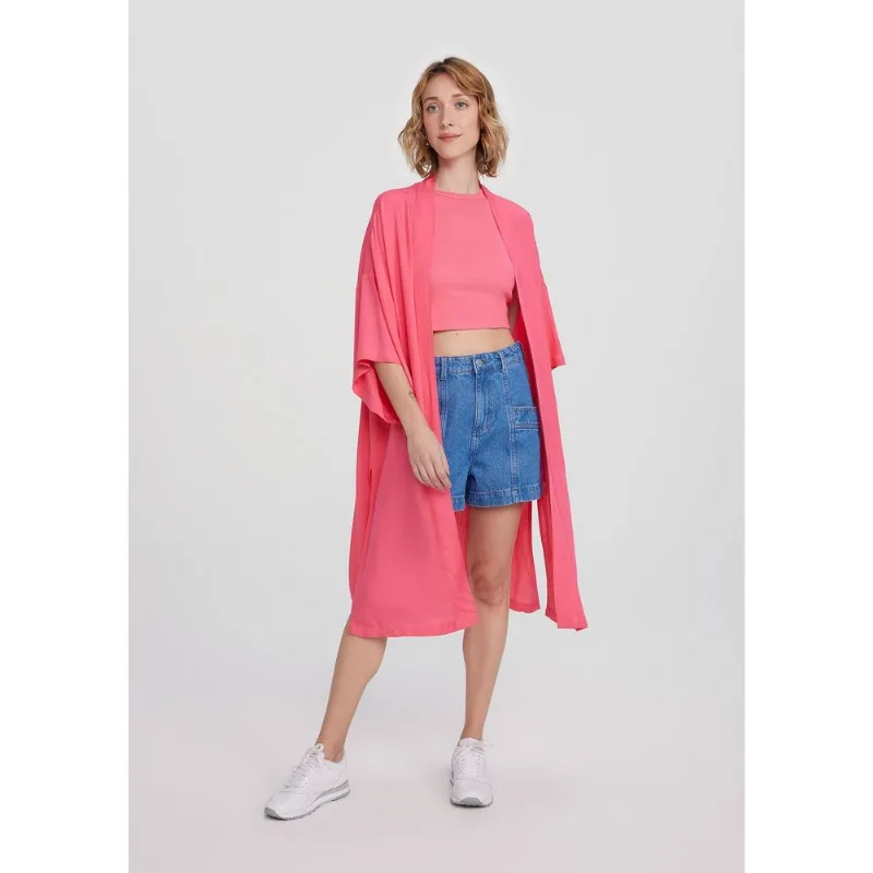 Kimono Feminino Alongado - Rosa M