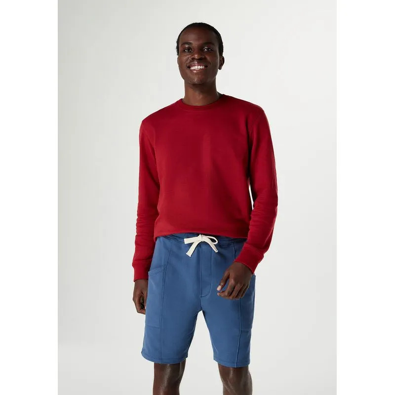 Bermuda Básica Masculina Em Moletom Sarjado - Azul XXG