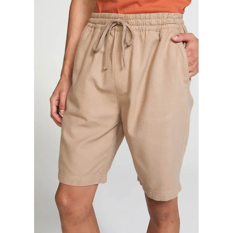 Bermuda Masculina Reta Com Cordão - Marrom G