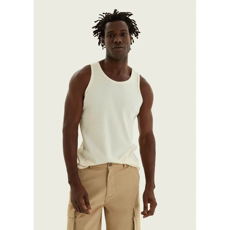 Regata Básica Masculina Slim Em Ribana - Off white G