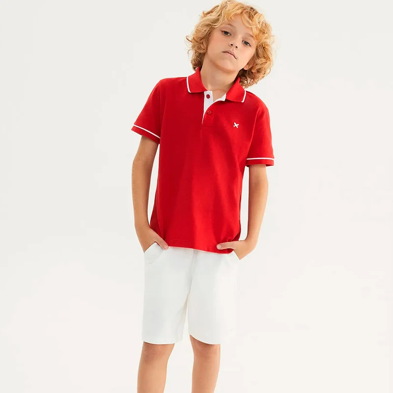 Camisa Polo Hering Kids Com Bordado - Vemelha 16 / Menino / Vermelho