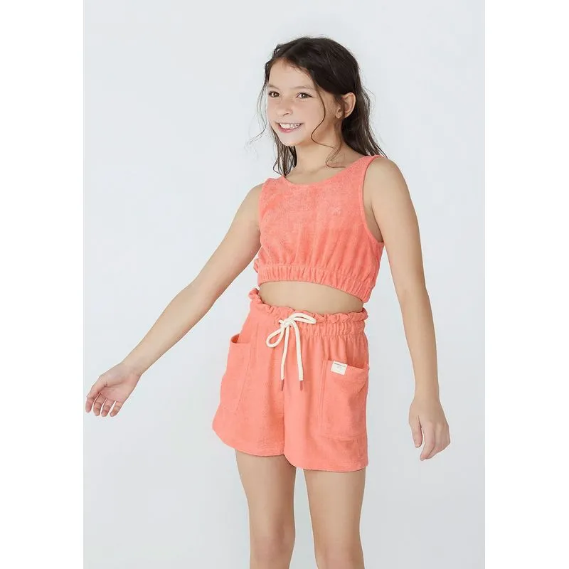 Top Regata Básica Infantil Menina Hering Kids - Laranja 006