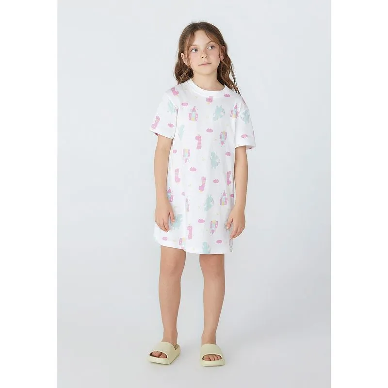 Camisola Infantil Estampada Em Algodão - Off white 014