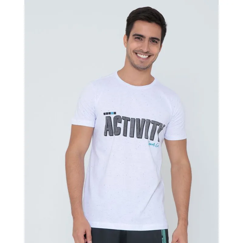 Camiseta Esportiva Estampada Activity Branca M