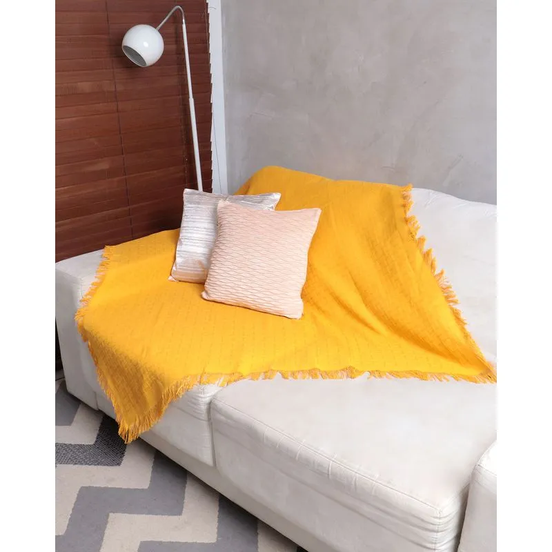 Manta para Sofá Amarelo Escuro UN