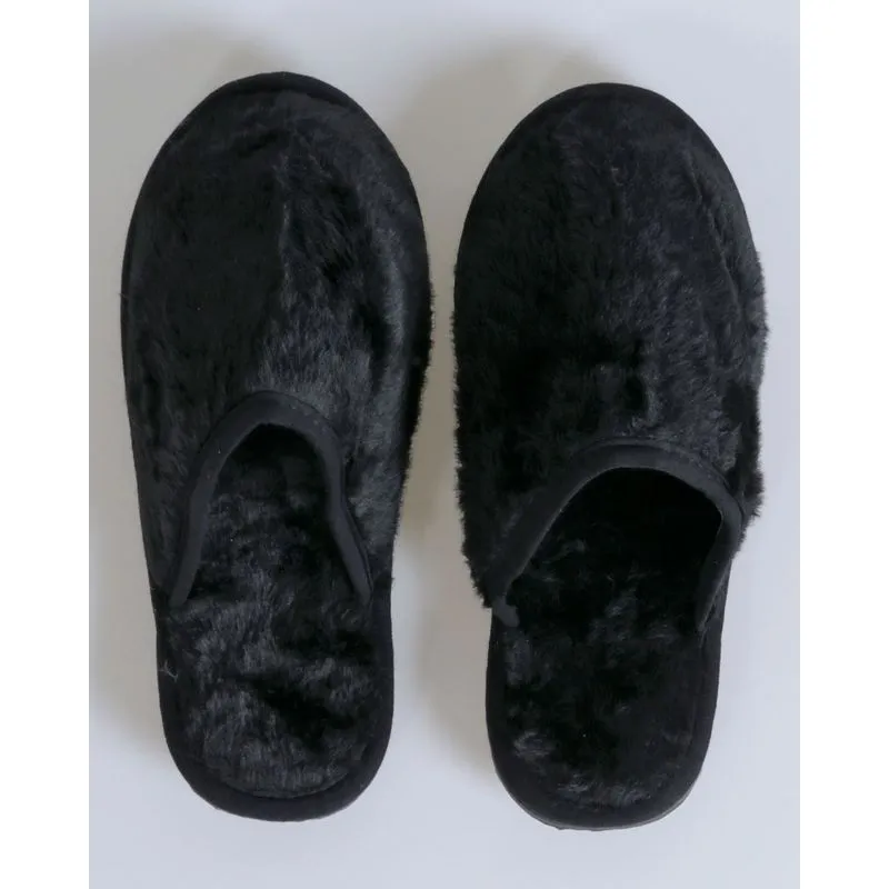 Pantufa Masculina Pelúcia Preta 45/46