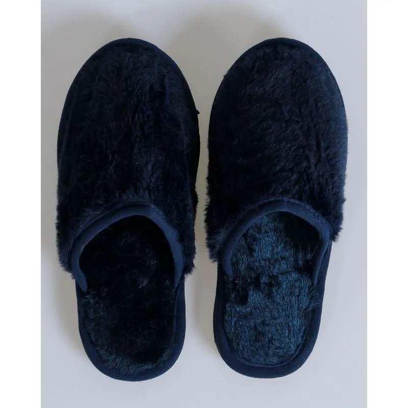 Pantufa Feminina Pelúcia Azul Marinho 35/36