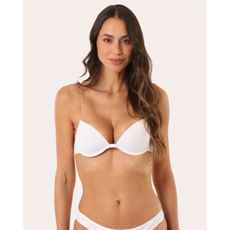 Sutiã Avulso Multifuncional Costas E Alça Silicone Branco 40
