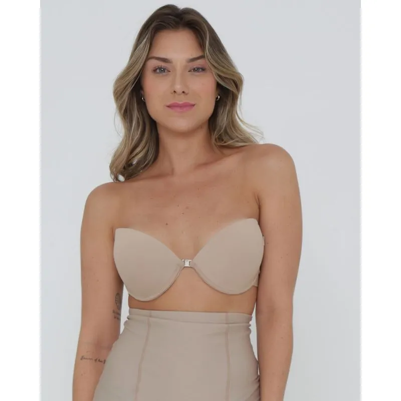 Sutiã Tomara Que Caia Alça Silicone Liso Bege 40