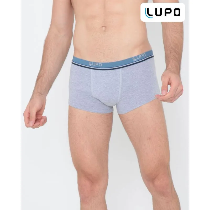 Cueca Boxer de Algodão Lupo Cinza G