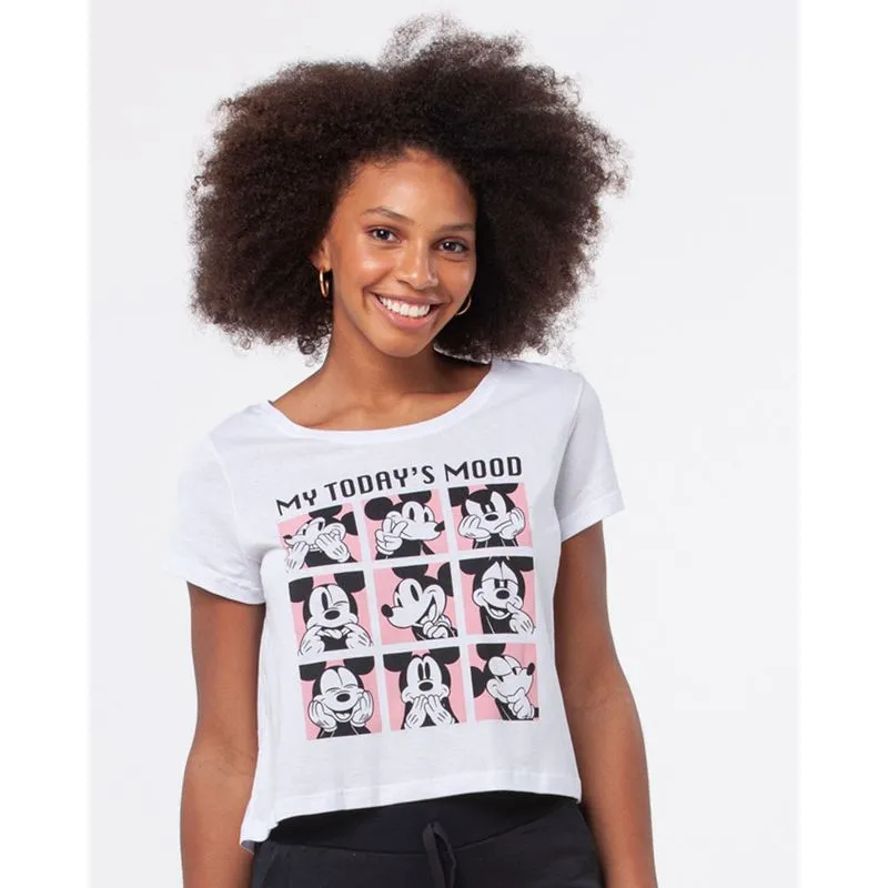 Blusa Cropped Mickey Mouse Disney Branca G