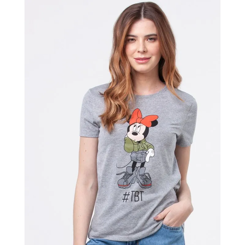 Blusa Malha Disney Mickey Mouse Tbt Cinza M