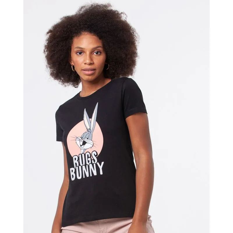 Blusa Básica Looney Tunes Pernalonga Preta GG