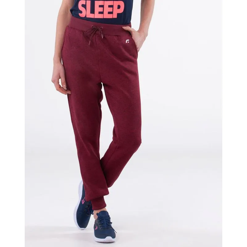 Calça Feminina Moletom Fitness Reta Básica Vermelha G