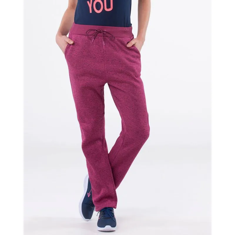 Calça Moletom Fitness Mescla Rosa P