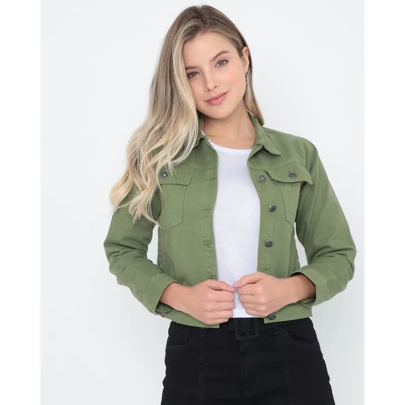 Jaqueta Sarja Básica Verde M