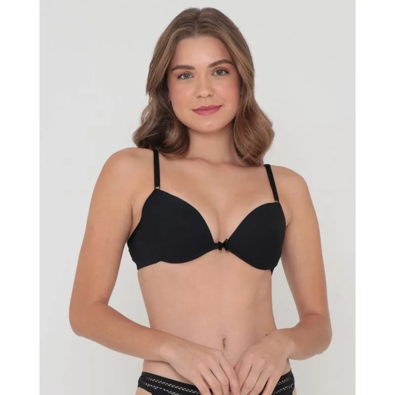 Sutiã Avulso Básico Com Bojo Push Up Preto 42