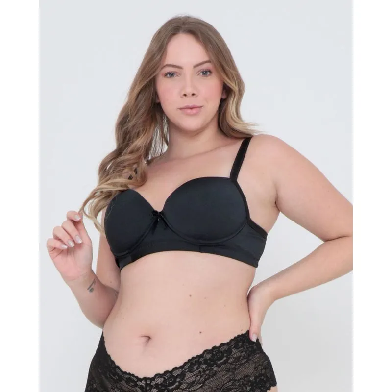 Sutiã Plus Size Base Avulso Básico Preto 52
