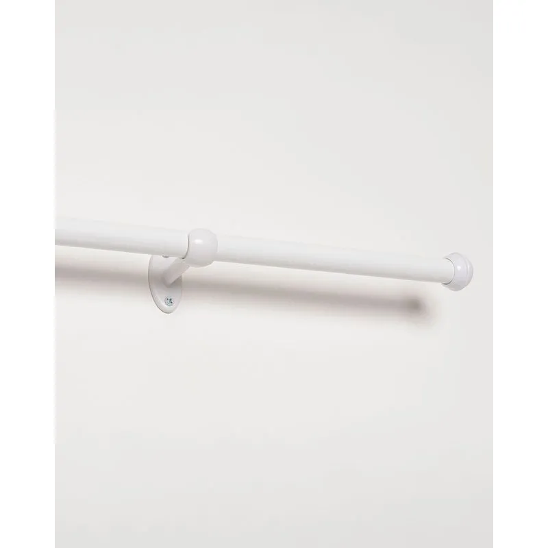 Kit Varão Metal Para Cortina De400cm Branco UN