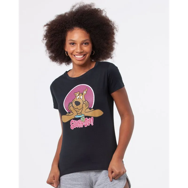 Blusa Scooby-Doo Warner Bros Manga Curta Preta M
