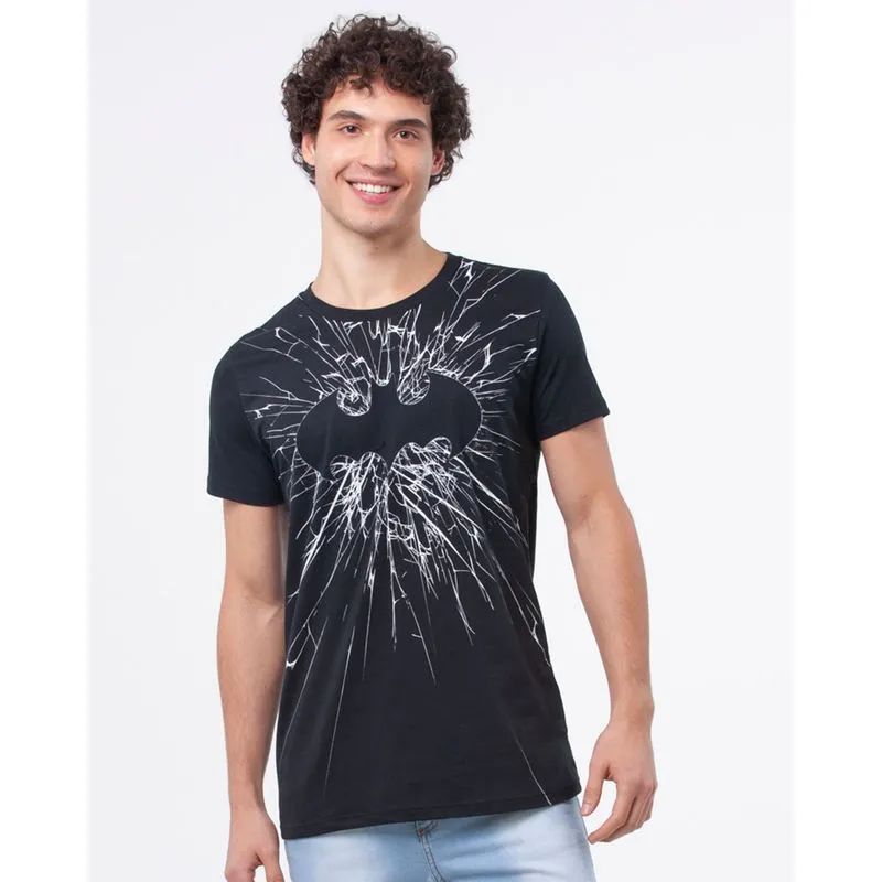 Camiseta Batman Vidro Liga da Justiça Preta XGG