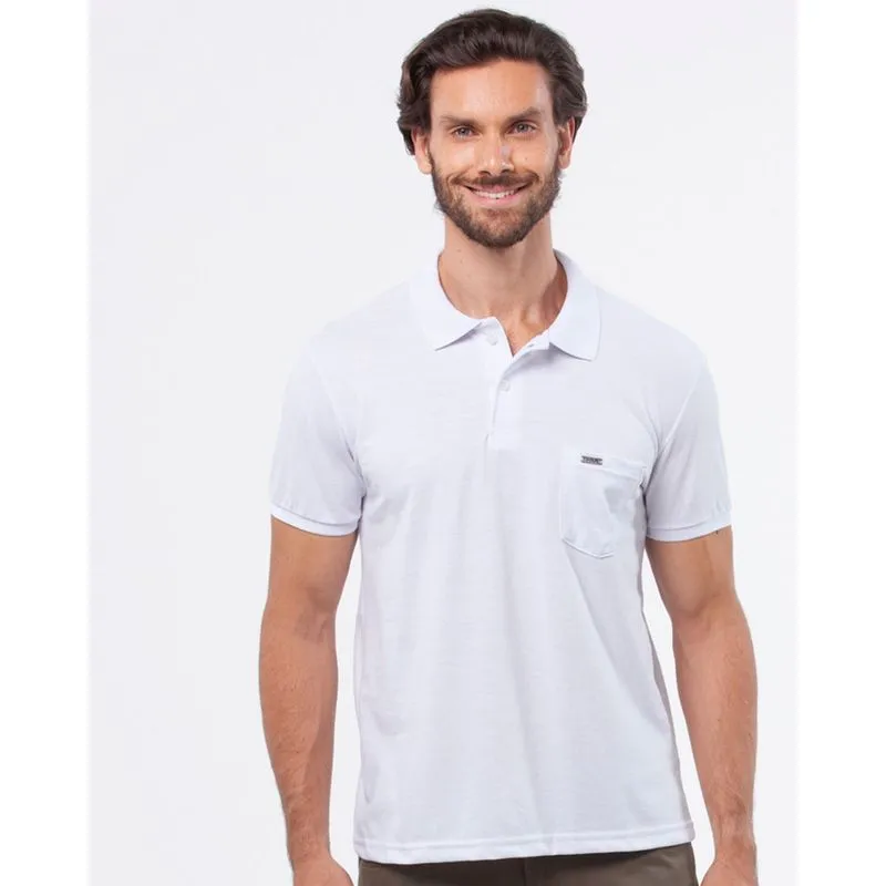 Polo Masculina Lisa Branca G