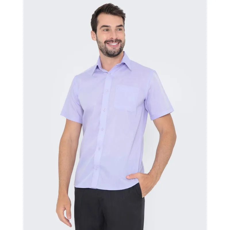 Camisa Masculina Manga Curta Lilás 3