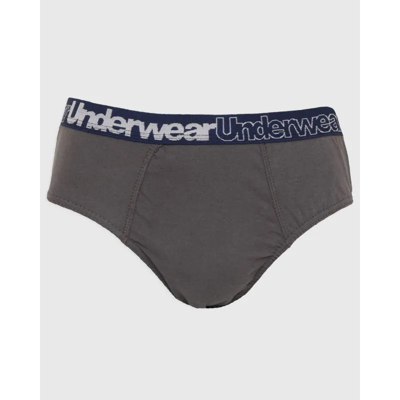 Cueca Slip Masculina Algodão com Estampa Sortida Cinza P