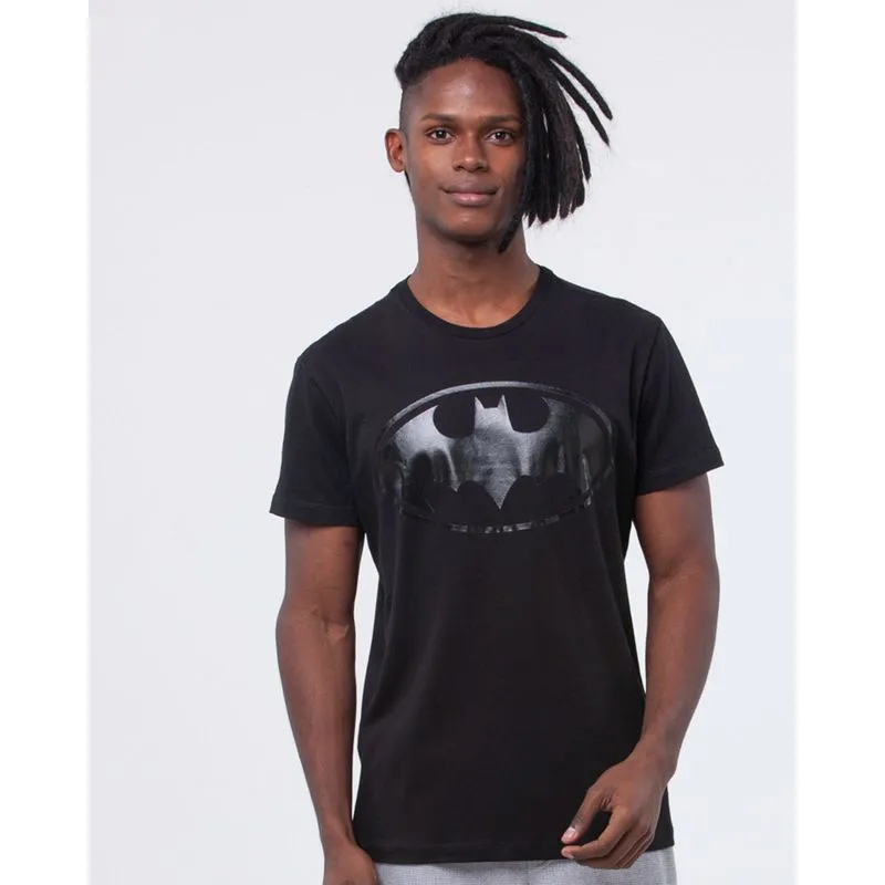 Camiseta Batman Liga da Justiça Brilho Preta M