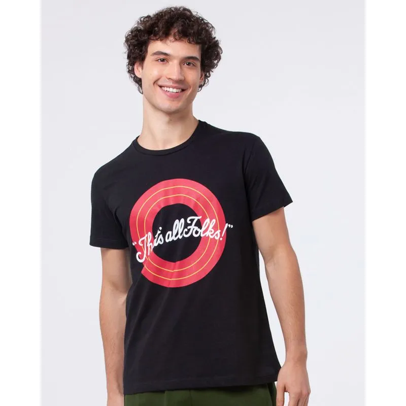 Camiseta Masculina Looney Tunes Preta XGG