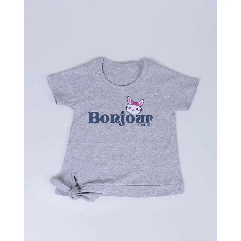 Blusa Bebê Estampa Mescla Cinza 1