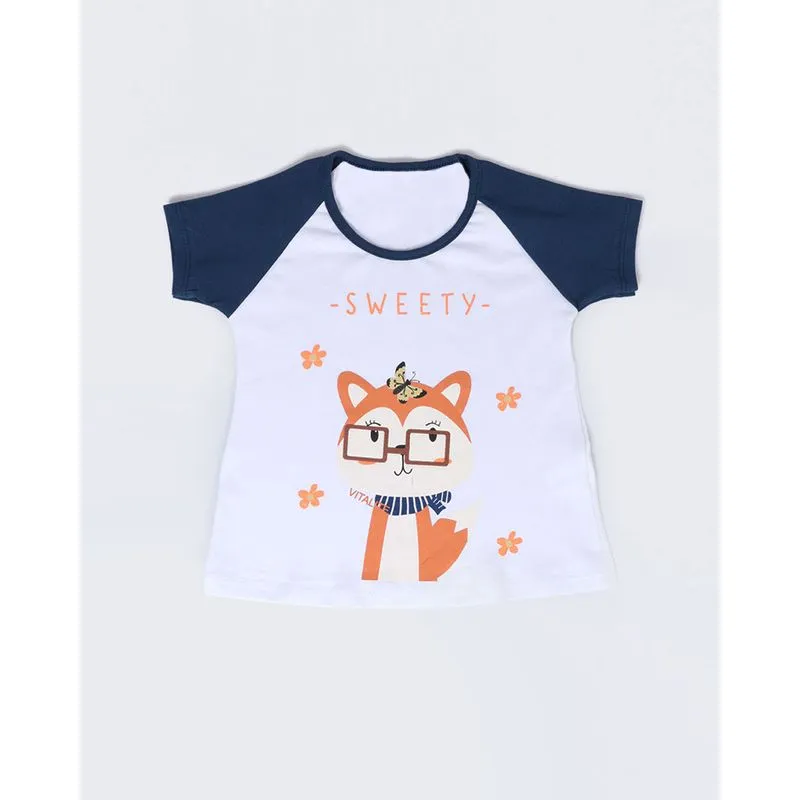 Blusa Infantil Estampa Sweety Branco 3