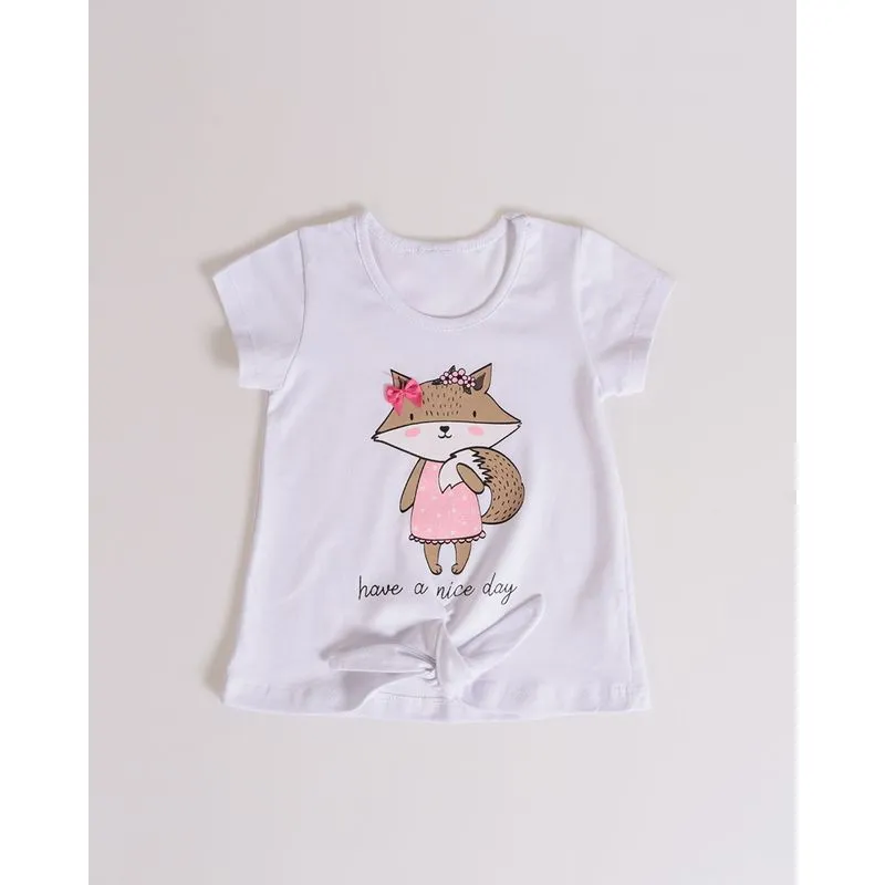 Blusa Bebê Nozinho Raposa Branca 1