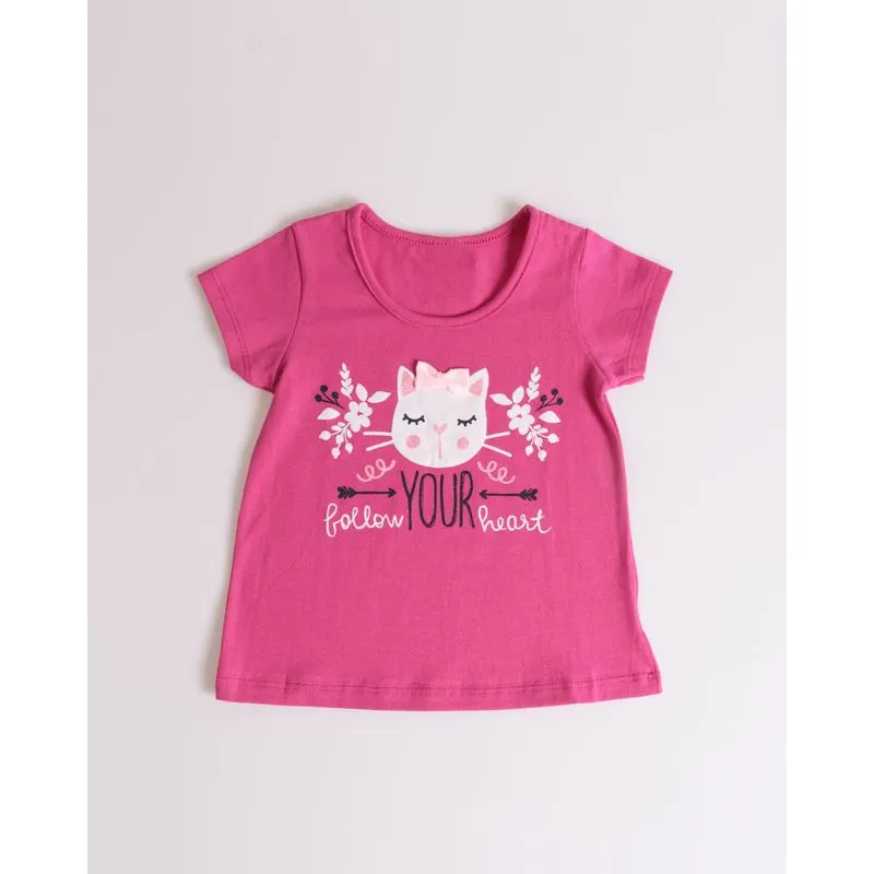 Blusa Bebê Estampa Rosa Pink 1