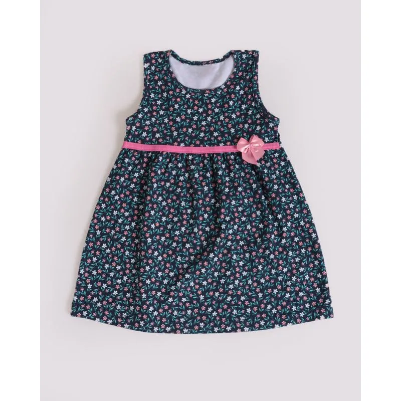 Vestido Bebê Estampa Floral Azul 1