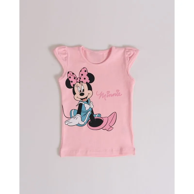 Blusa Bebê Estampa Minnie Disney Rosa 2