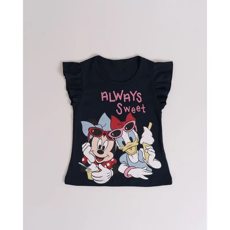 Blusa Bebê Minnie e Margarida Disney Azul Marinho 1