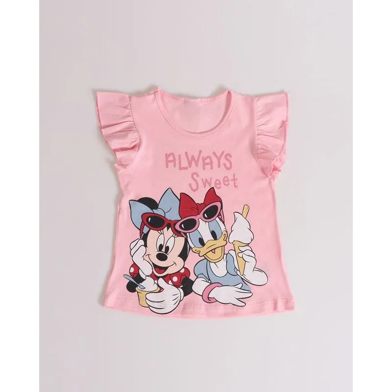 Blusa Bebê Minnie e Margarida Disney Rosa Claro 3