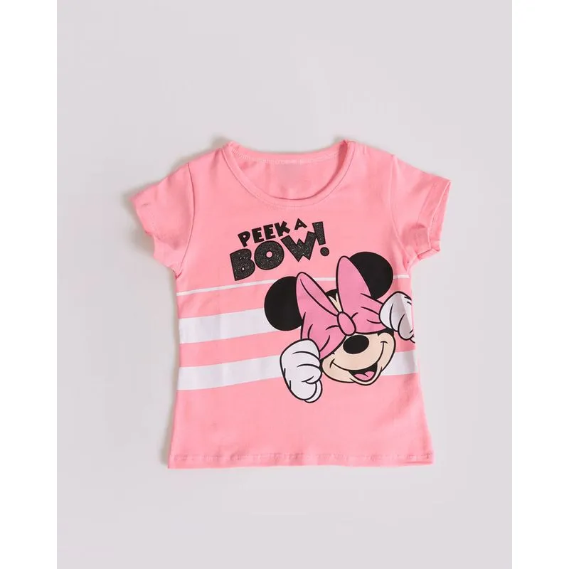 Blusa Bebê Estampa Minnie Disney Rosa 3