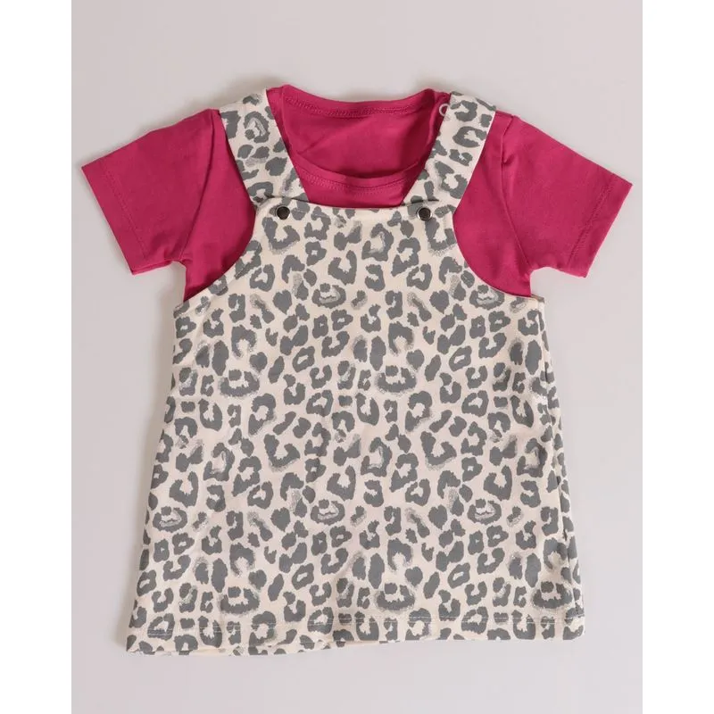 Conjunto Salopete Bebê Oncinha Rosa M