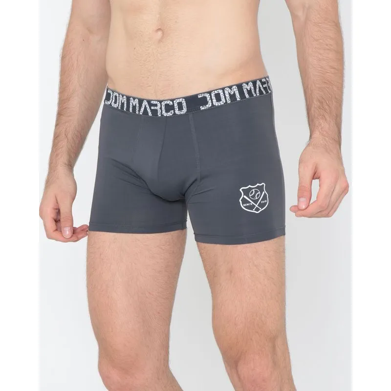 Cueca Boxer Microfibra Estampada Cinza M