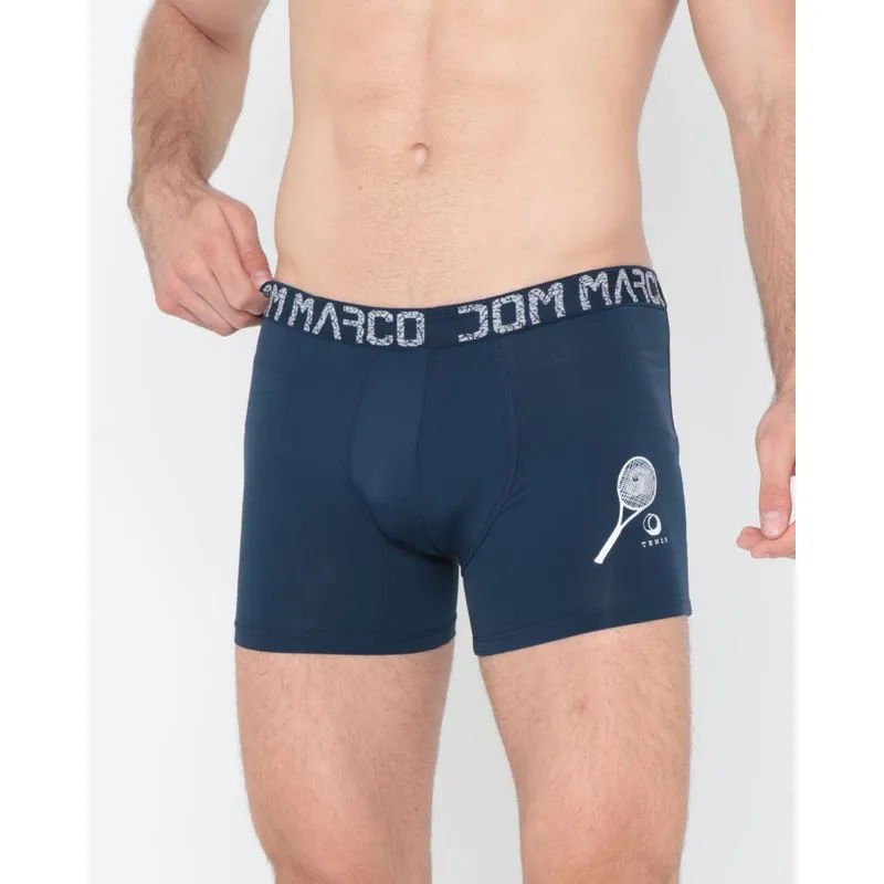 Cueca Boxer Microfibra Estampada Azul Marinho G