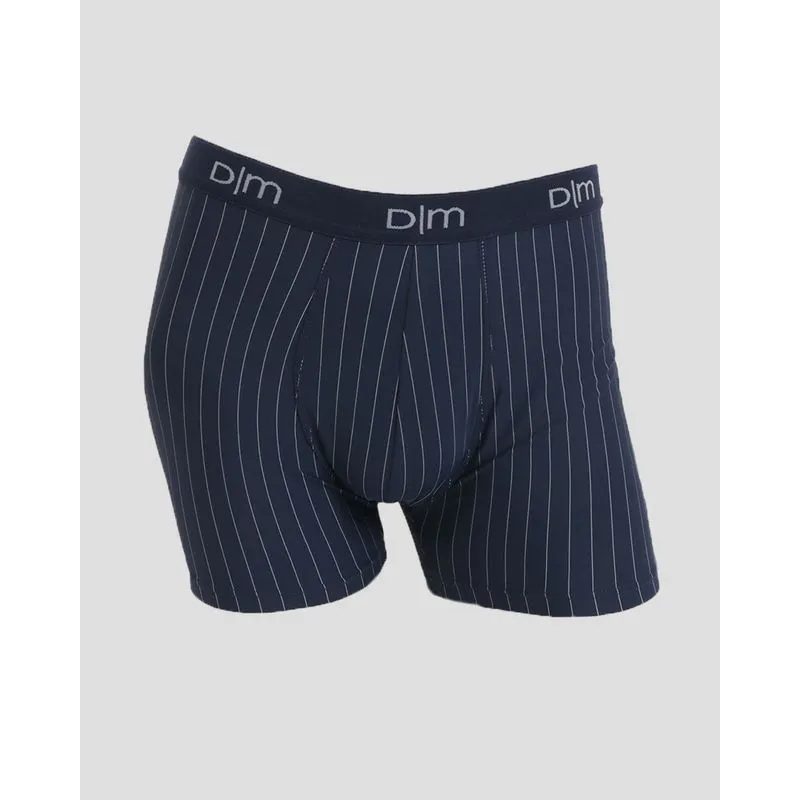 Cueca Masculina Boxer Listrada Azul Marinho G