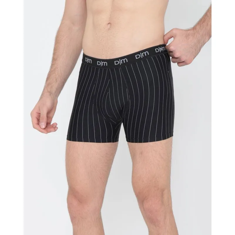 Cueca Boxer de Poliamida Listrada Preta M